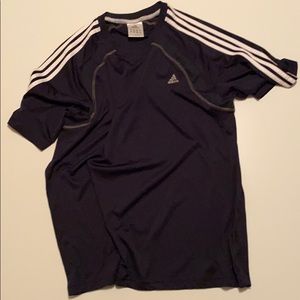 Adidas SS Coach Tee Shirt XL Blue EUC